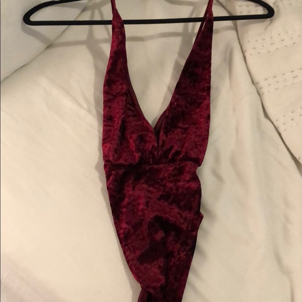 red velvet bodysuit